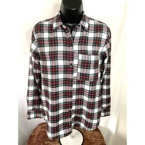 Abercrombie & Fitch Plaid Flannel Shirt XS Red Black